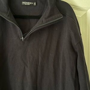 Yves Saint Laurent Black Half-Zip Men's Sweater